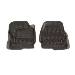 Ford F-350 Floor Liners - Front - Rugged Ridge - Rugged Ridge - Black - `17-`18
